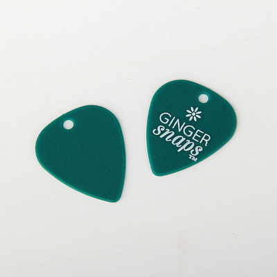 السنانير البلاستيكية الصغيرة الخضراء شعار مخصص طباعة اختيار الغيتار البلاستيك