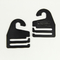 شعار مخصص أسود PP / PE معلقات ربطة عنق بلاستيكية 6 * 9cm حجم