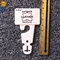 خطاف عرض حزام بلاستيك PP أبيض 45 مم × 80 مم مع طباعة سوداء